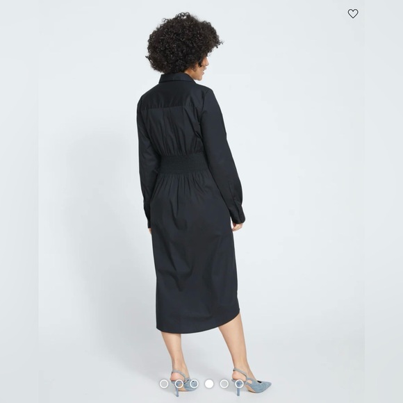 Hamptons Smocked Shirtdress black size 10-12 (Universal Standard XS) runs big - Picture 4 of 10